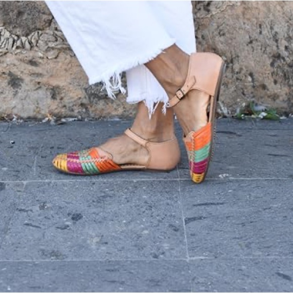 NWOT Macarena Collection Women’s Huarache Sandal Leather Mexican Style 2150 Sz 8